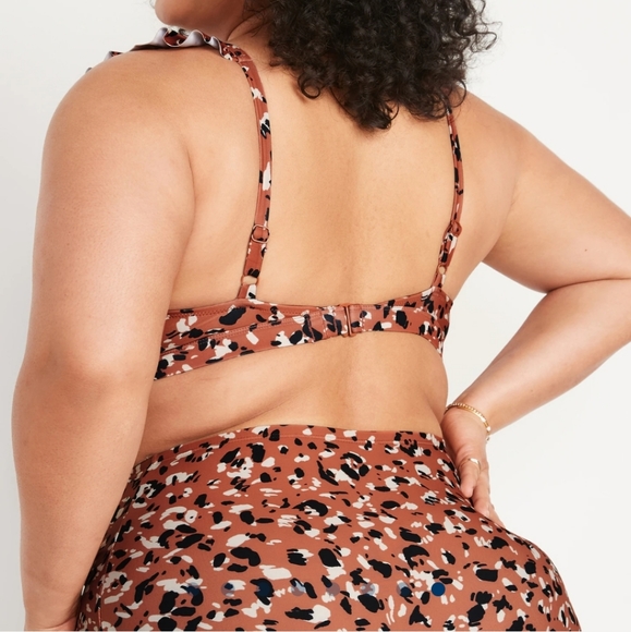 OLD NAVY PLUS SIZE ABSTRACT LEOPARD PRINT BIKINI - Picture 2 of 8